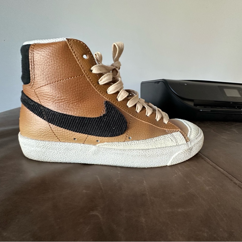 Nike Tan and Black High-Top Sneakers